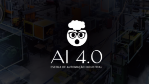 Logomarca AI 4.0 com fundo de fábrica
