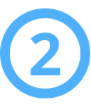 número 2 com círculo
